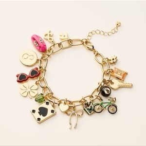 Mixed Novelty Chunky Charm Bracelet - kate spade new york x Target Gold nwt
